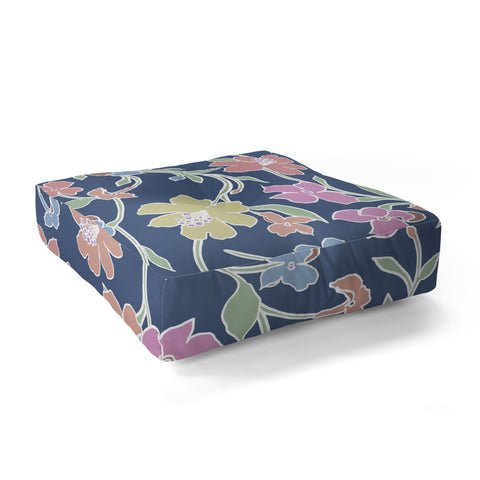 Gabriela Fuente Floral CLub Floor Pillow Square