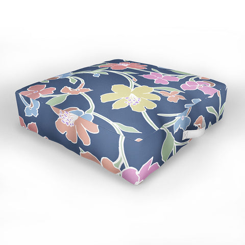 Gabriela Fuente Floral CLub Outdoor Floor Cushion