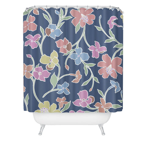 Gabriela Fuente Floral CLub Shower Curtain