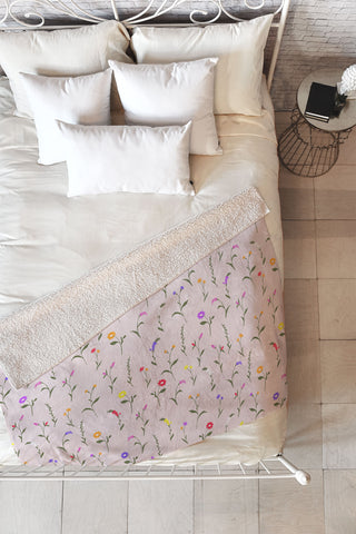 Gabriela Fuente floraland Fleece Throw Blanket