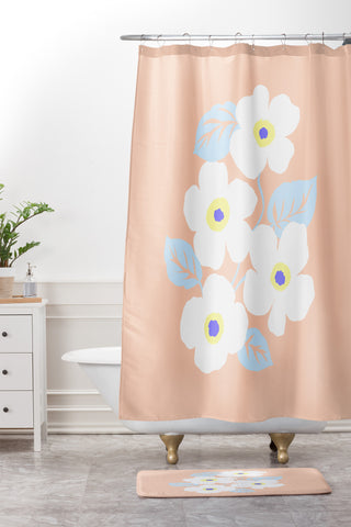 Gabriela Fuente Florall Shower Curtain And Mat