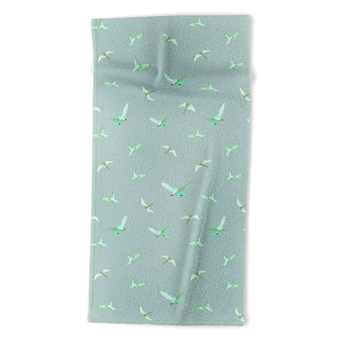 Gabriela Fuente Fly with me green Beach Towel