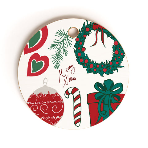 Gabriela Fuente Fun Christmas Cutting Board Round