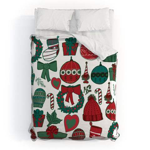 Gabriela Fuente Fun Christmas Duvet Cover