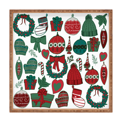 Gabriela Fuente Fun Christmas Square Tray