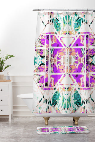 Gabriela Fuente geofloral Shower Curtain And Mat