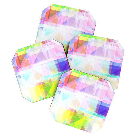 Gabriela Fuente geometric splash Coaster Set