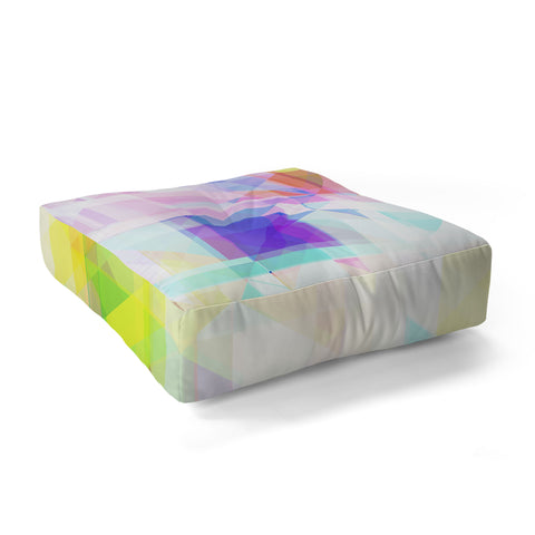 Gabriela Fuente geometric splash Floor Pillow Square