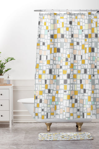 Gabriela Fuente geometry Shower Curtain And Mat