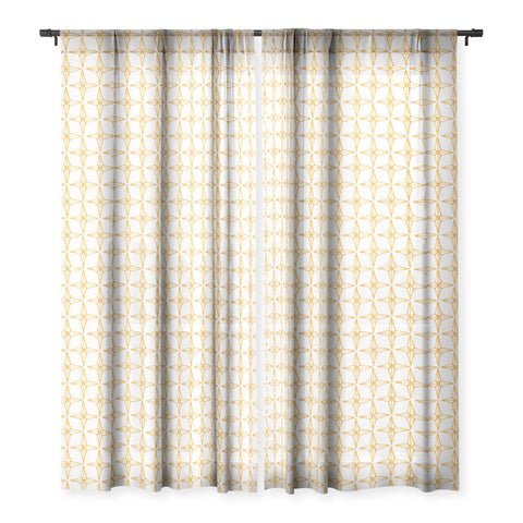 Gabriela Fuente Gold night Sheer Window Curtain