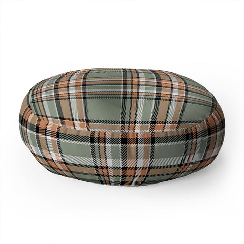 Gabriela Fuente Green Holiday Floor Pillow Round