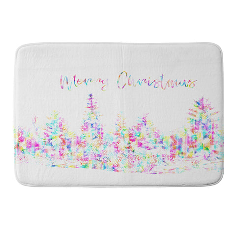 Gabriela Fuente Happy Christmas Memory Foam Bath Mat