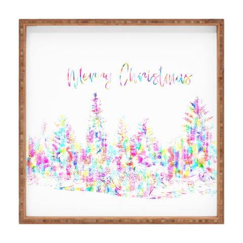 Gabriela Fuente Happy Christmas Square Tray