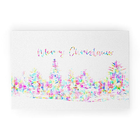 Gabriela Fuente Happy Christmas Welcome Mat