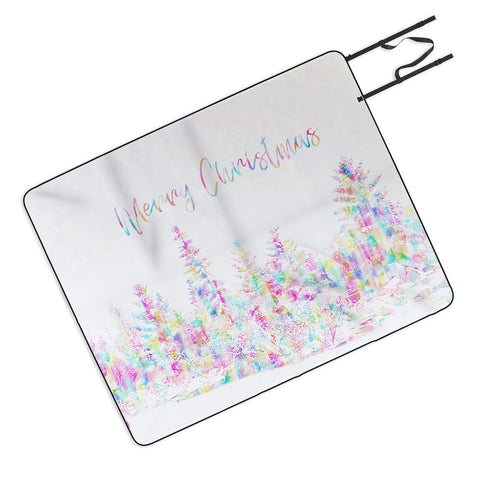 Gabriela Fuente Happy Christmas Picnic Blanket