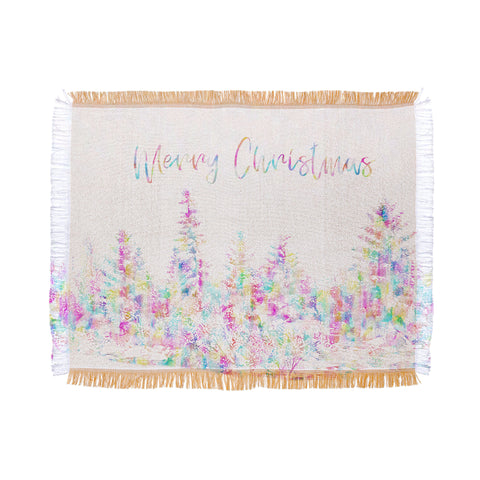 Gabriela Fuente Happy Christmas Throw Blanket