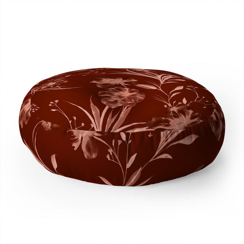Gabriela Fuente Holiday floral Floor Pillow Round