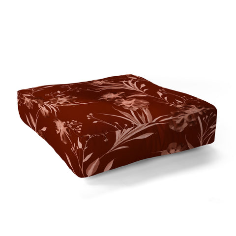 Gabriela Fuente Holiday floral Floor Pillow Square