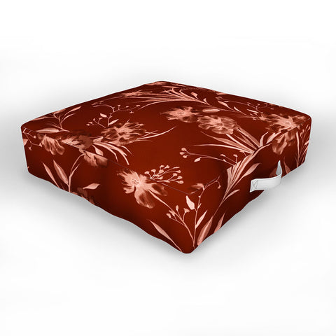 Gabriela Fuente Holiday floral Outdoor Floor Cushion
