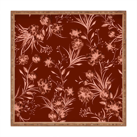 Gabriela Fuente Holiday floral Square Tray