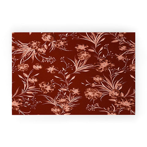 Gabriela Fuente Holiday floral Welcome Mat