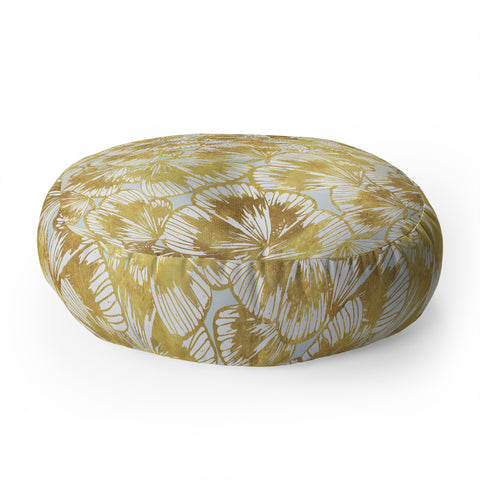 Gabriela Fuente just gold Floor Pillow Round