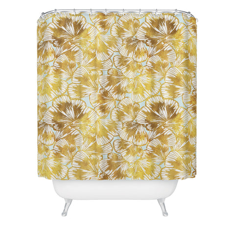 Gabriela Fuente just gold Shower Curtain
