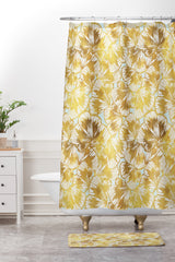 Gabriela Fuente just gold Shower Curtain And Mat