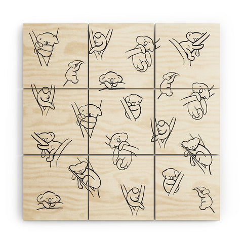 Gabriela Fuente Koala nap Wood Wall Mural