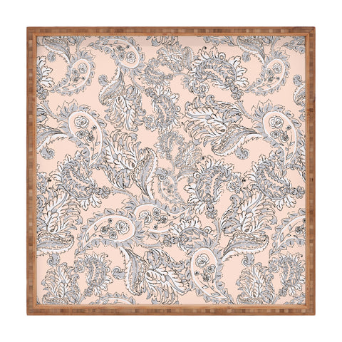 Gabriela Fuente Light Paisley Square Tray