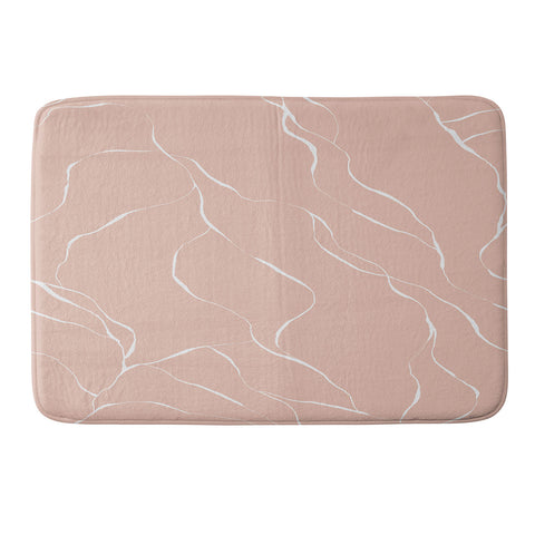 Gabriela Fuente line pink Memory Foam Bath Mat