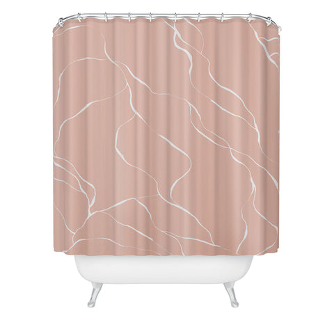 Gabriela Fuente line pink Shower Curtain