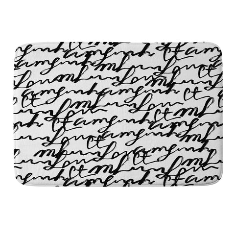 Gabriela Fuente lost words Memory Foam Bath Mat