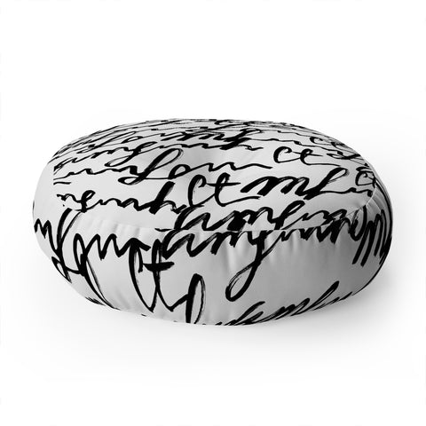 Gabriela Fuente lost words Floor Pillow Round