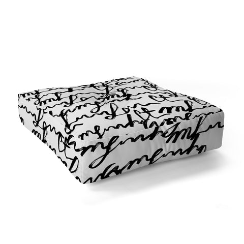Gabriela Fuente lost words Floor Pillow Square