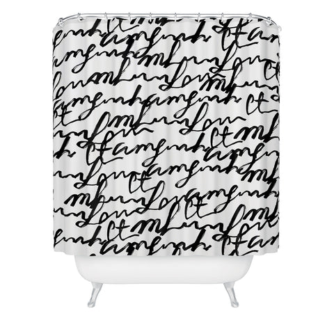 Gabriela Fuente lost words Shower Curtain
