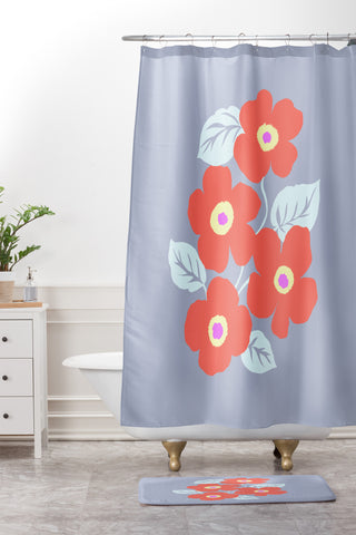 Gabriela Fuente Martha Shower Curtain And Mat