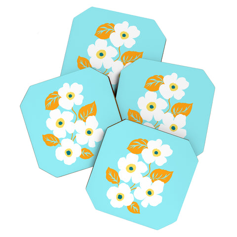 Gabriela Fuente Minimal Floral Coaster Set