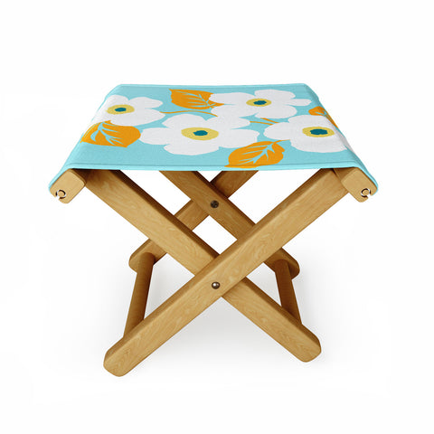 Gabriela Fuente Minimal Floral Folding Stool