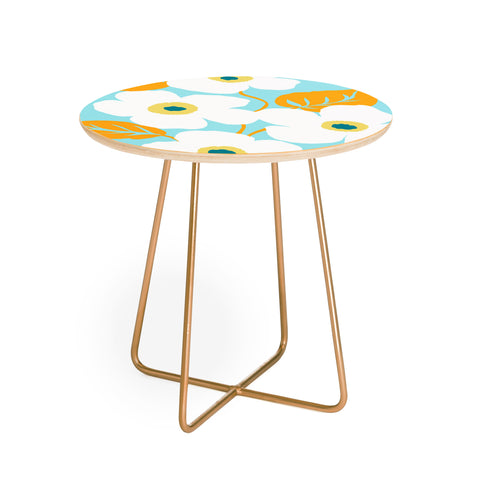 Gabriela Fuente Minimal Floral Round Side Table