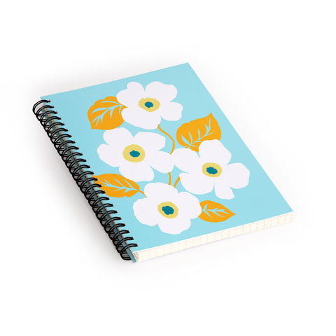 Gabriela Fuente Minimal Floral Spiral Notebook