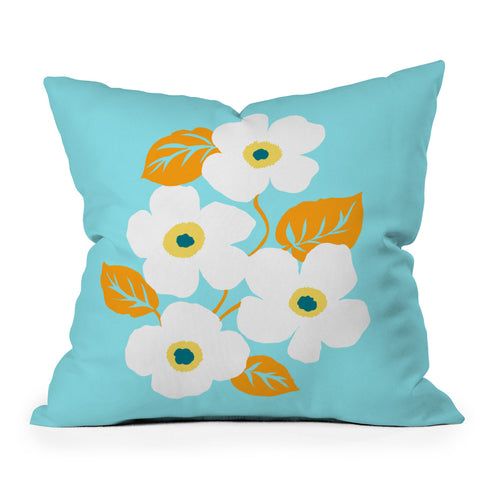 Gabriela Fuente Minimal Floral Throw Pillow