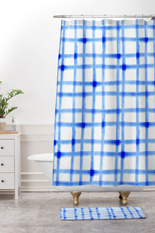 Gabriela Fuente Mykonos Shower Curtain And Mat
