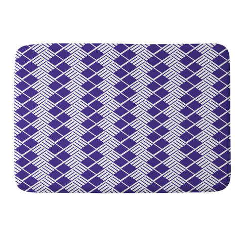 Gabriela Fuente Navy Flow Memory Foam Bath Mat