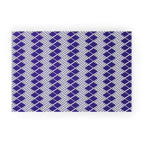 Gabriela Fuente Navy Flow Welcome Mat