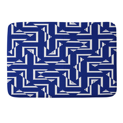 Gabriela Fuente NavyGeo Memory Foam Bath Mat
