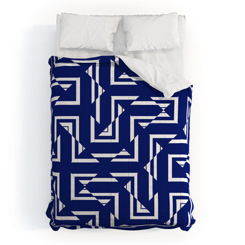 Gabriela Fuente NavyGeo Comforter