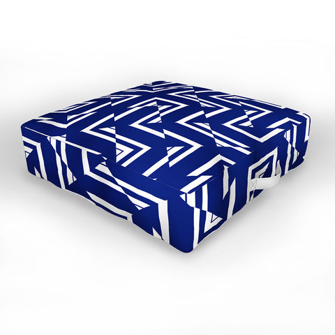 Gabriela Fuente NavyGeo Outdoor Floor Cushion