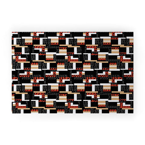 Gabriela Fuente Neutral Geo Welcome Mat