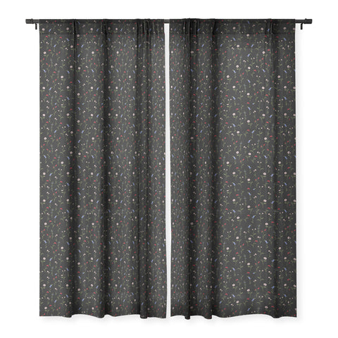 Gabriela Fuente Night Bloom Sheer Window Curtain